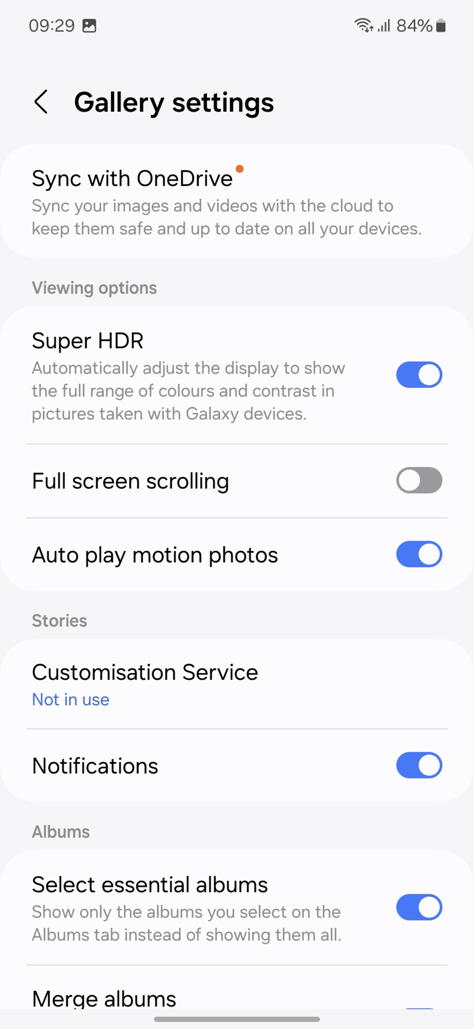 One UI 6.1 super HDR option