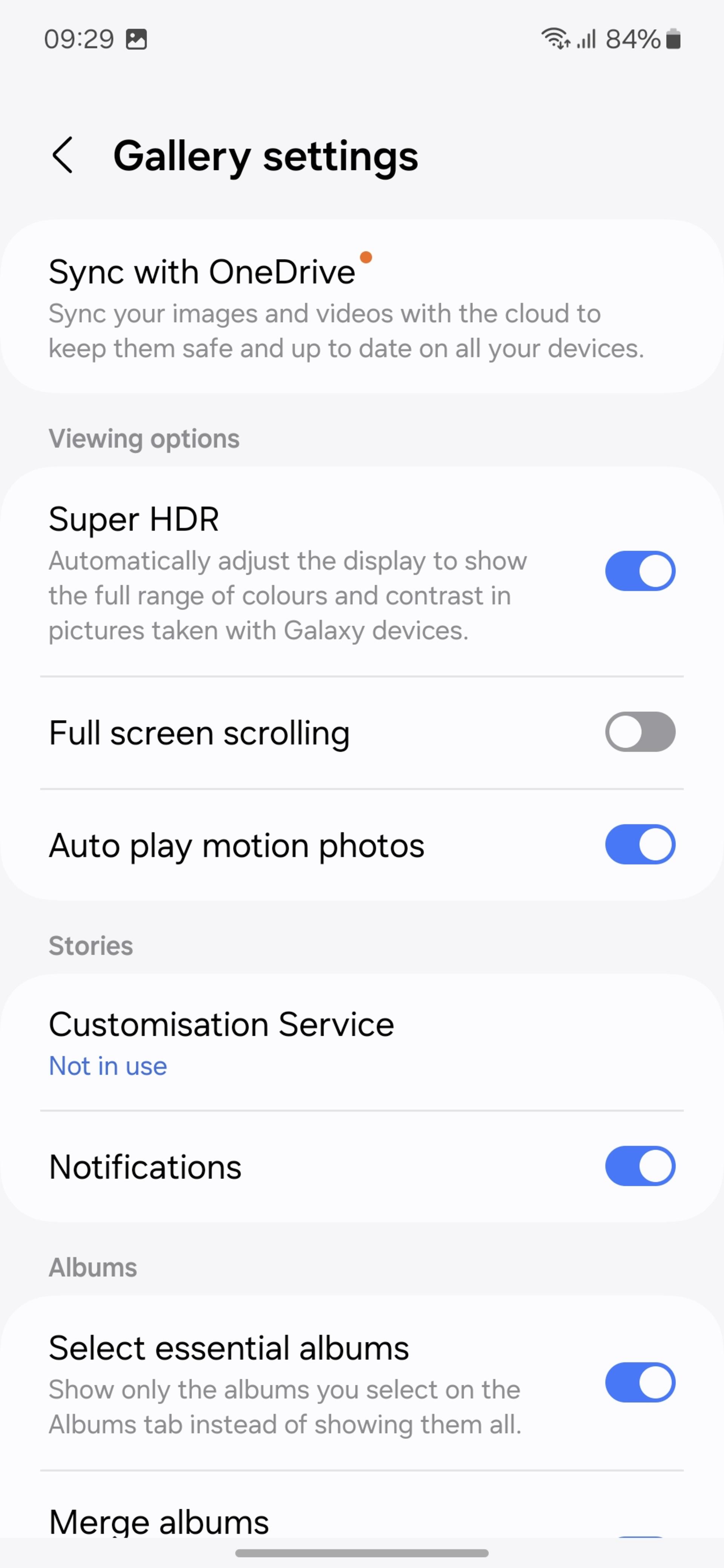 One Ui 6.1 super HDR option