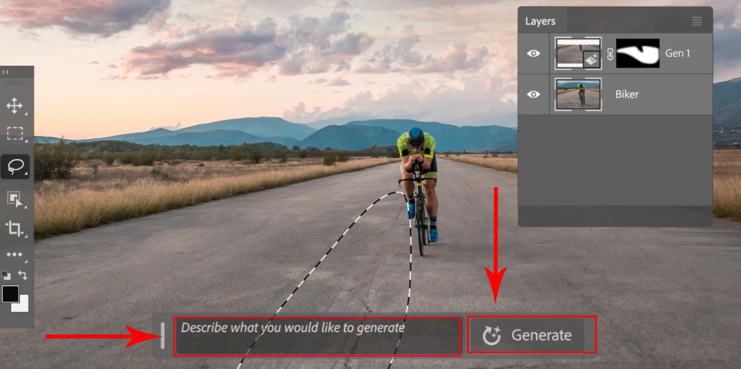 ابزار Generative fill در فتوشاپ