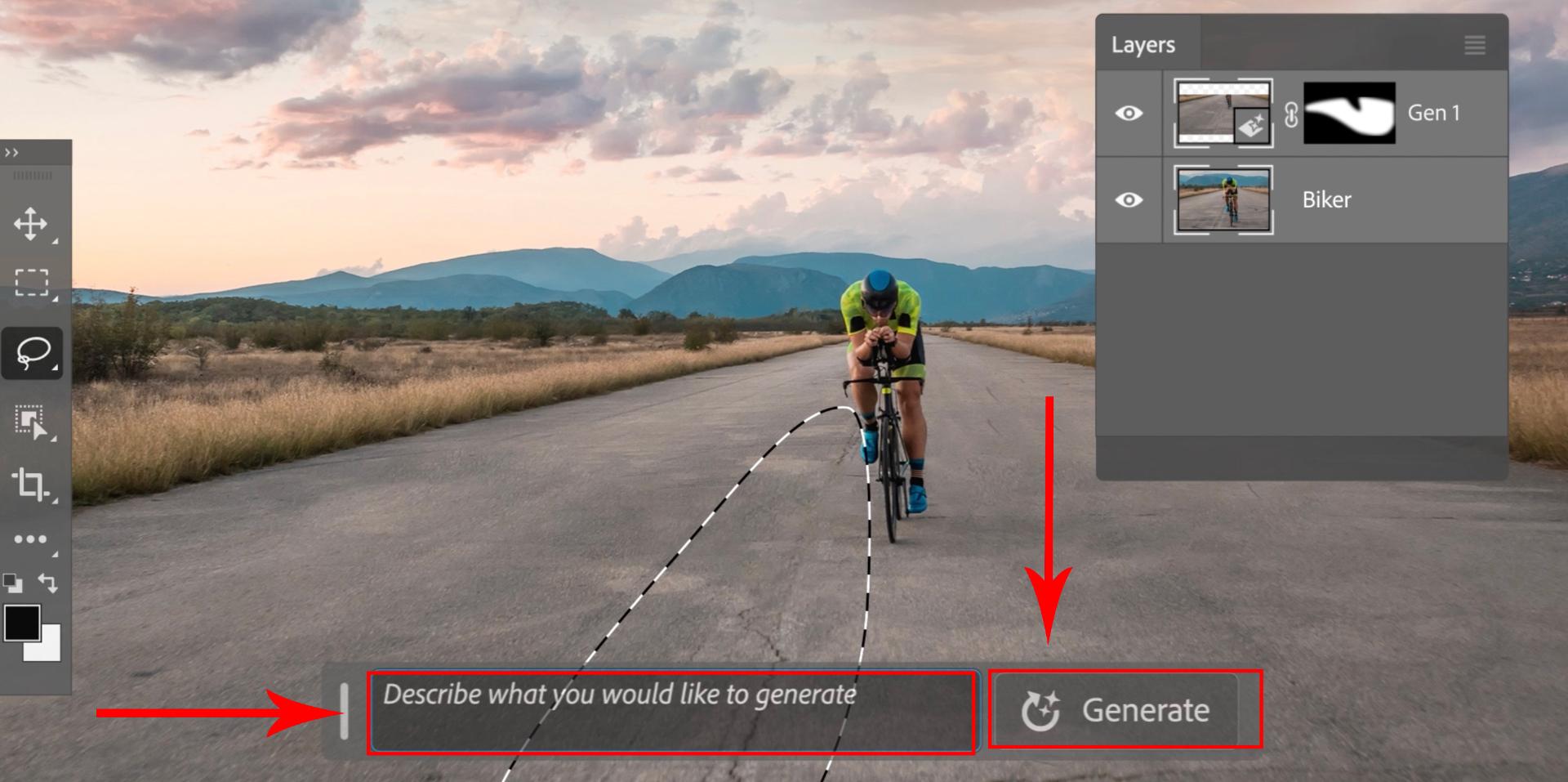 ابزار Generative fill در فتوشاپ