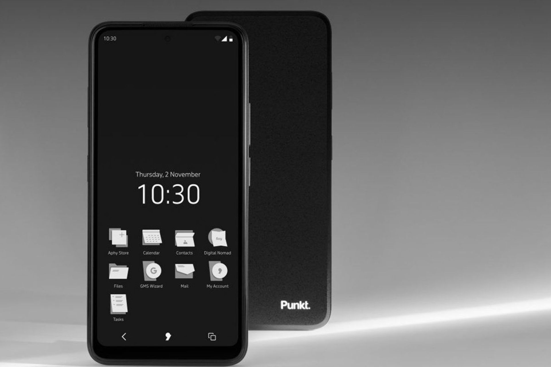 Apostrophy operating system installed on Punkt MC02 phone