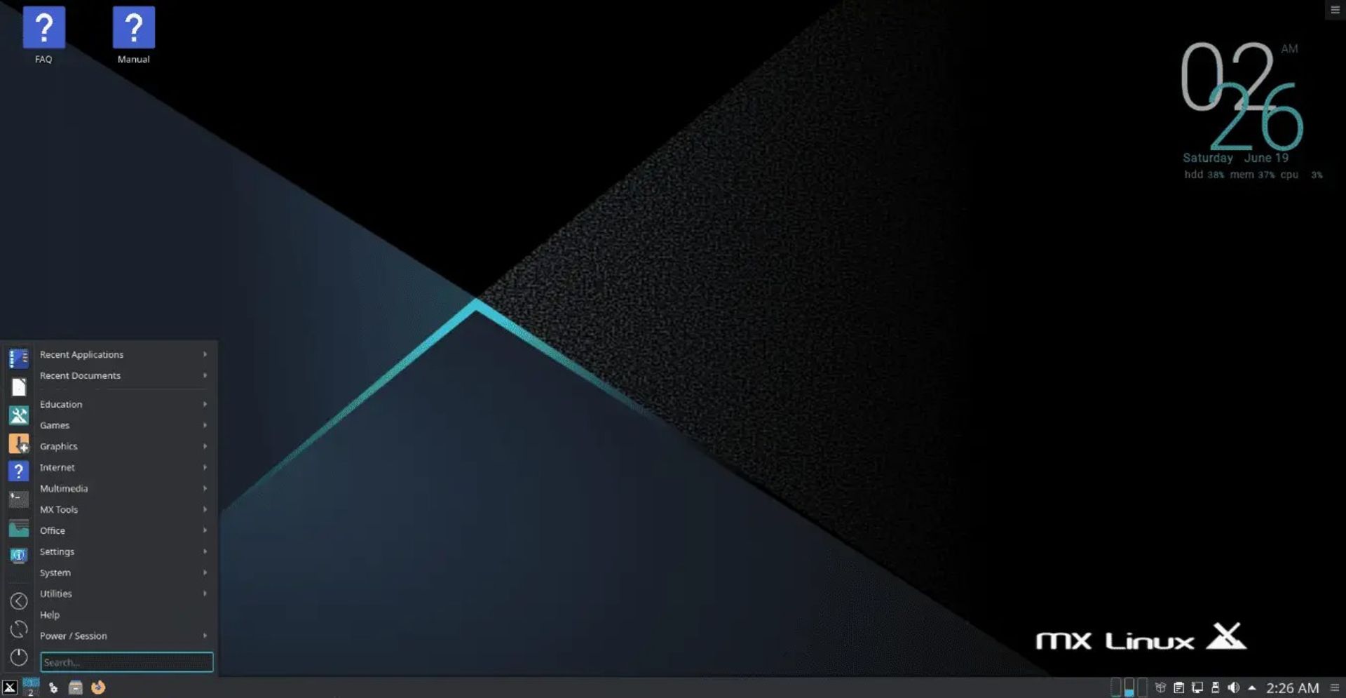 محیط توزیع MX linux