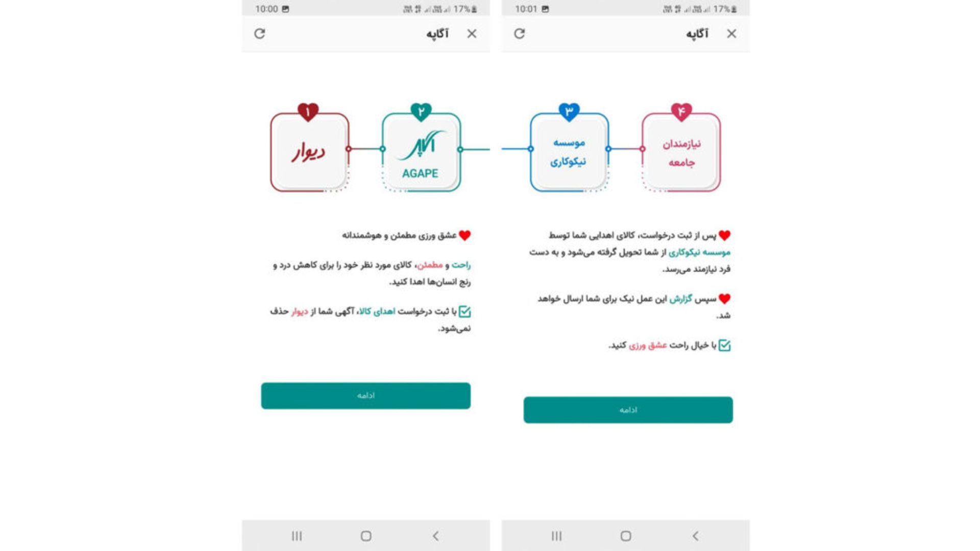 فرآیند پیدا کردن نیازمند در دیوار برای افزونه آگاپه