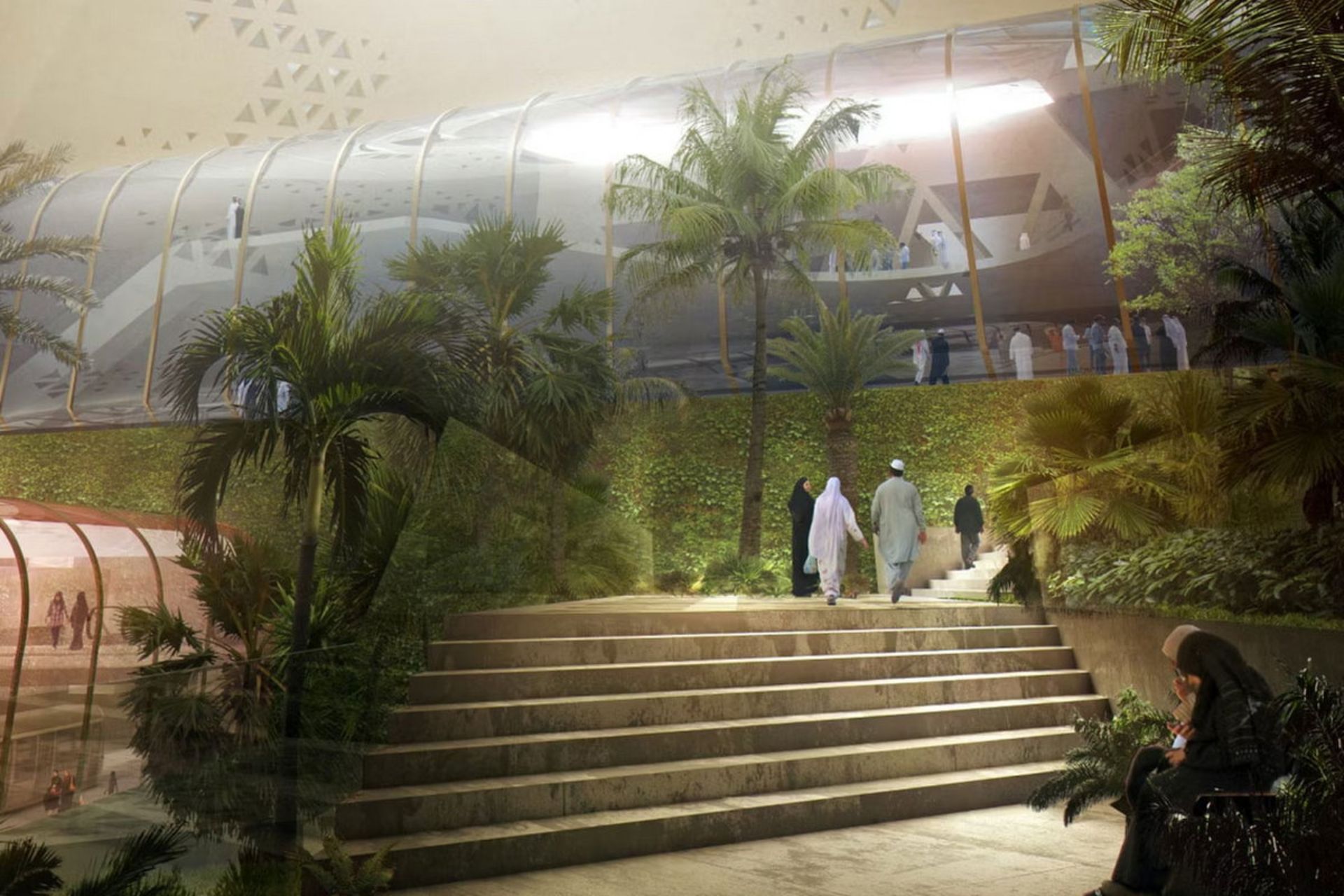 نمای داخلی ایستگاه قصر الحکم مترو ریاض