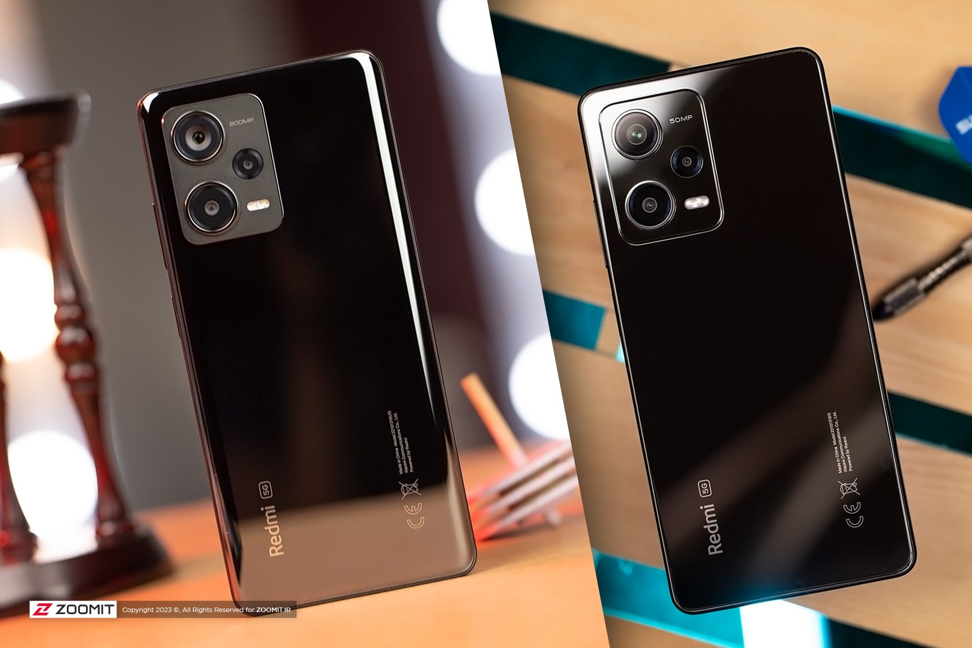 ردمی نوت ۱۲ پرو 5G درکنار ردمی نوت ۱۲ پرو پلاس - پشت دستگاه