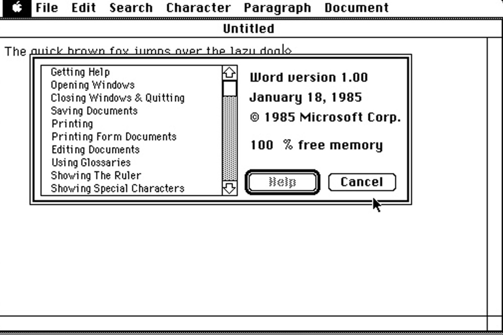 سرویس مایکروسافت ورد نسخه 1987