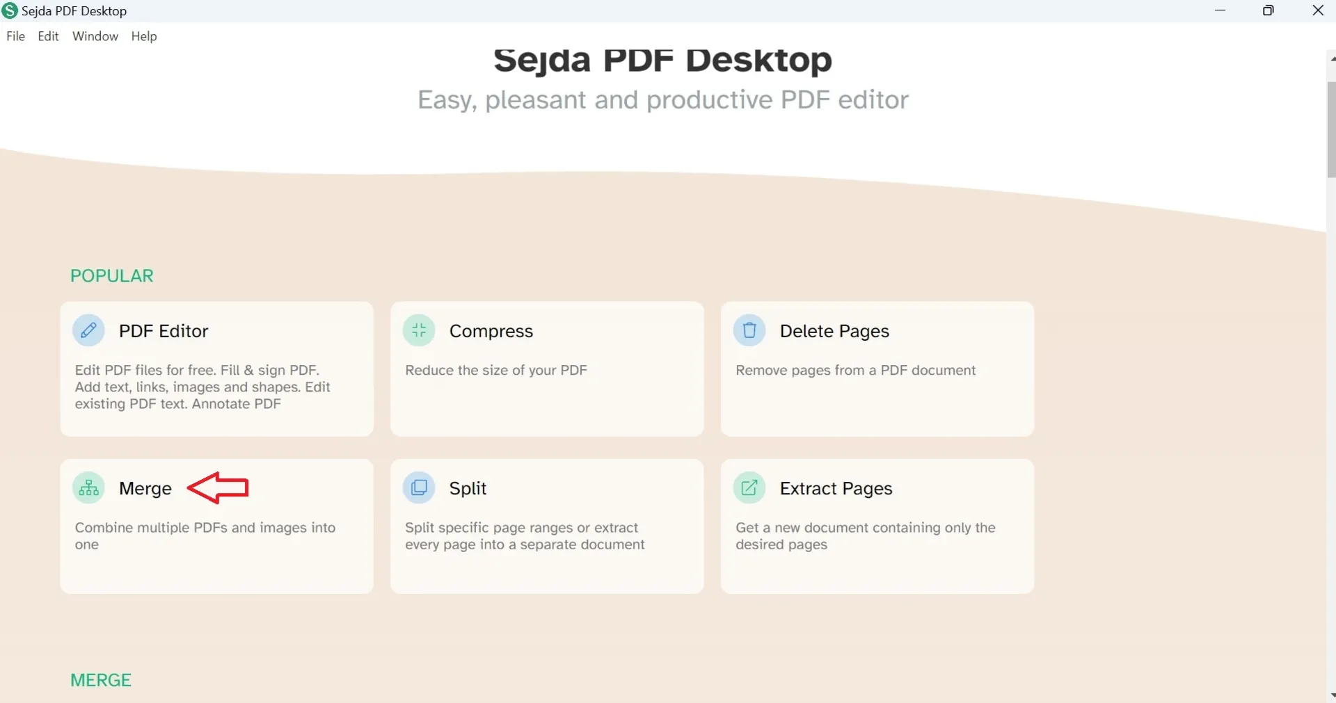 ادغام چند فایل PDF در ویندوز با Sejda PDF Desktop