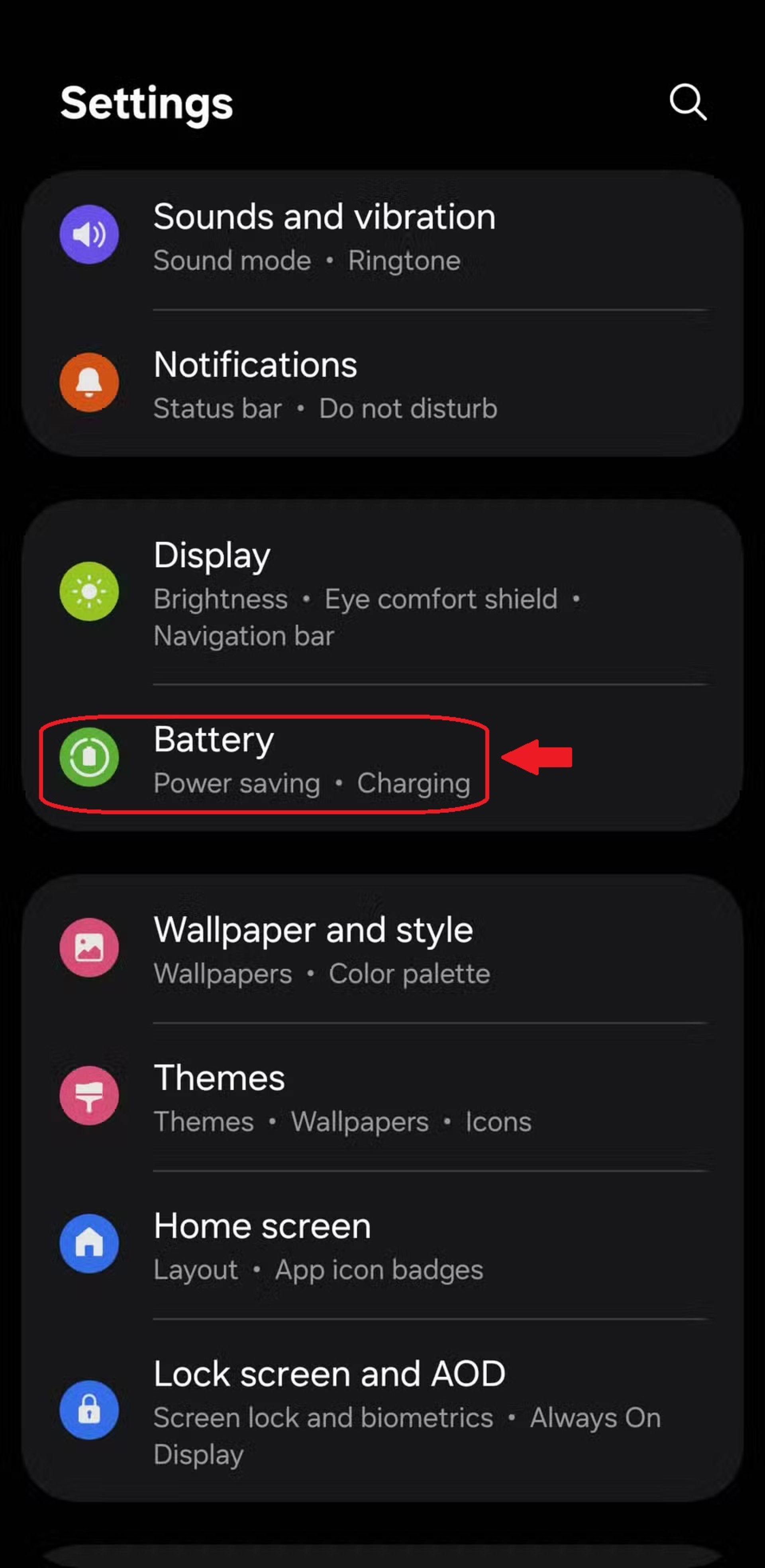  تغییر محدودیت شارژ باتری