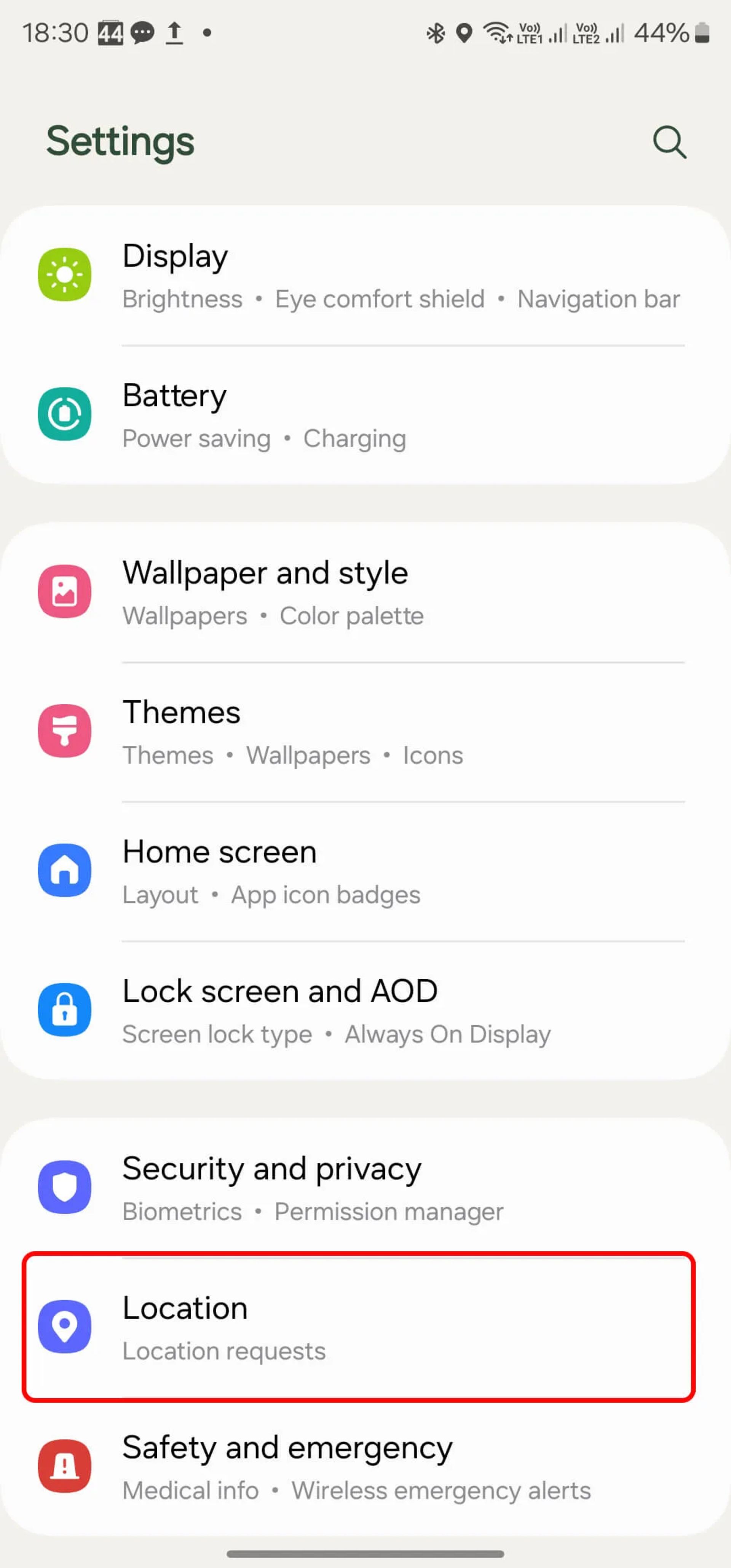 خاموش‌کردن Wi-Fi scanning و Bluetooth scanning