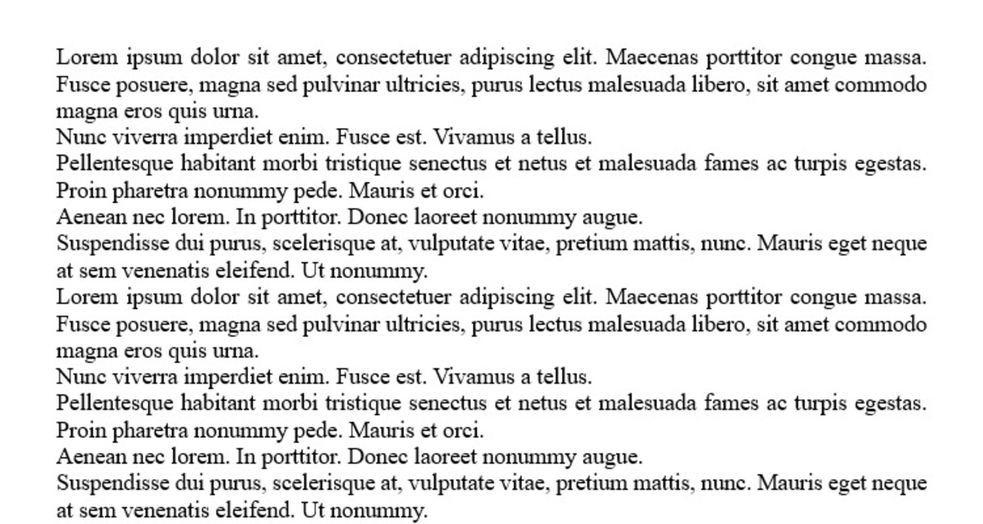 متونی در ورد بدون فاصله‌گذاری بین پاراگراف‌ها
