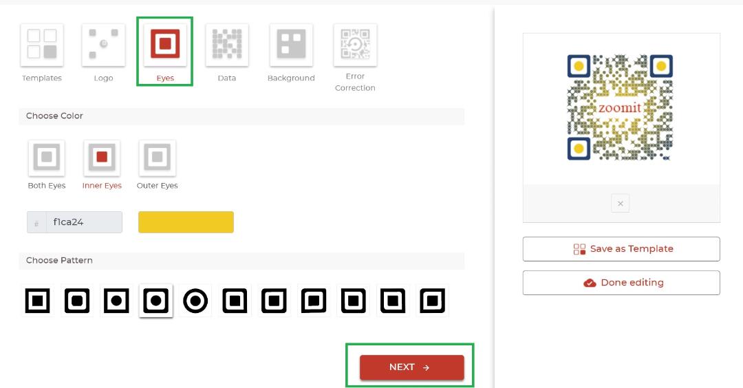 روند طراحی کد با استفاده از یک تولیدکننده QR کد