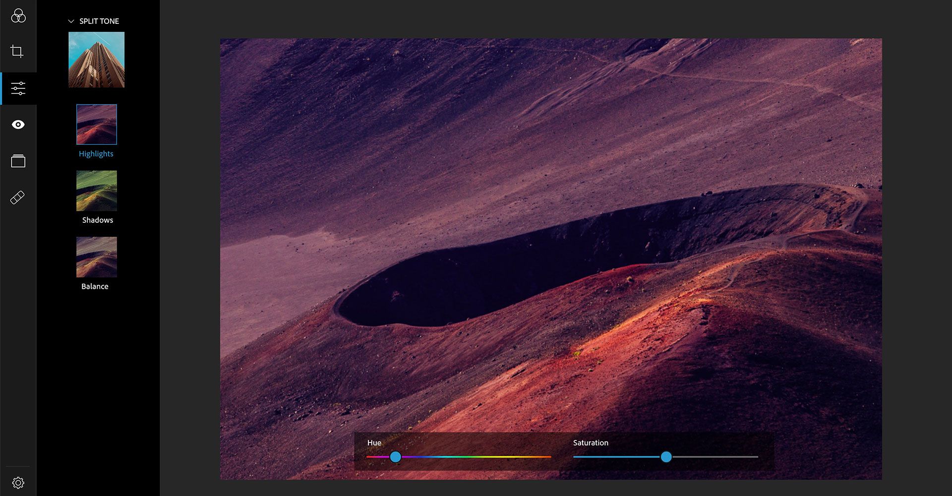 تصویر صحرایی با رنگ سرخ در اپلیکیشن فتوشاپ