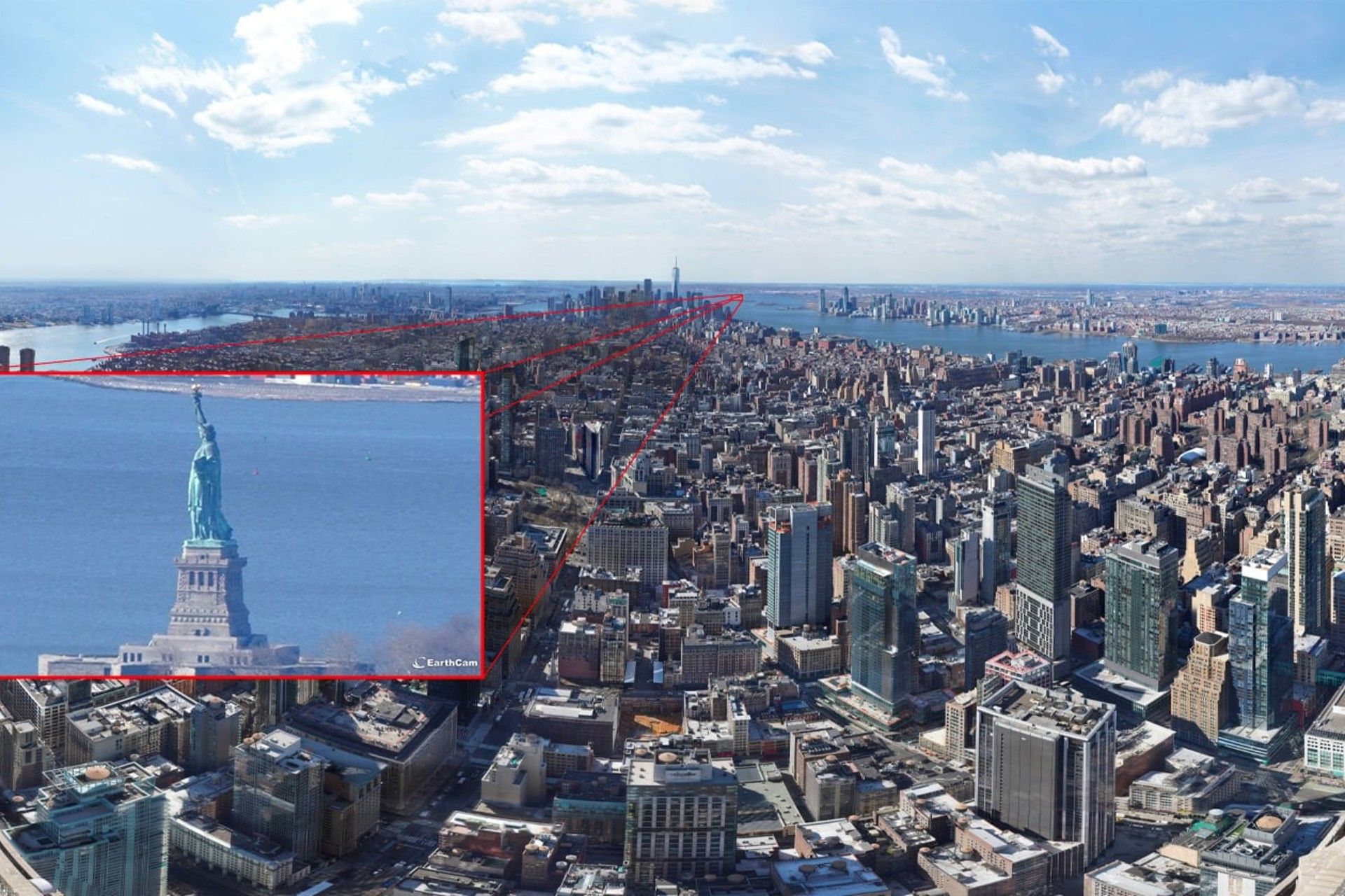 نمای هوایی از شهر نیویورک