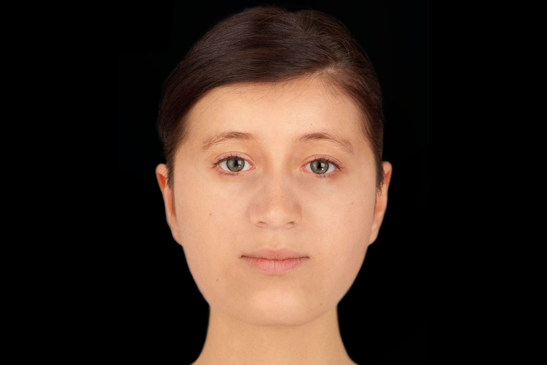 چهره دختر اشرافی آنگلوساکسون از قرن هفتم