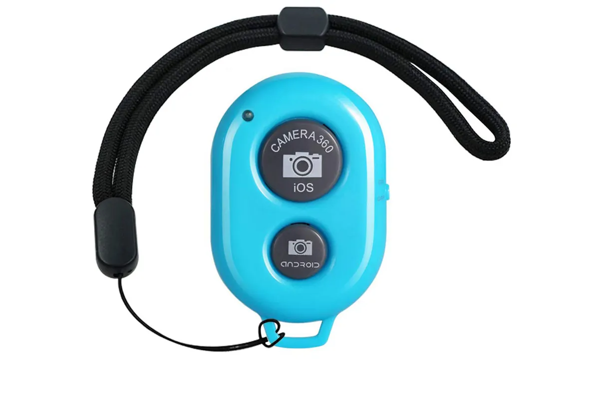 Bluetooth mobile camera shutter in blue color