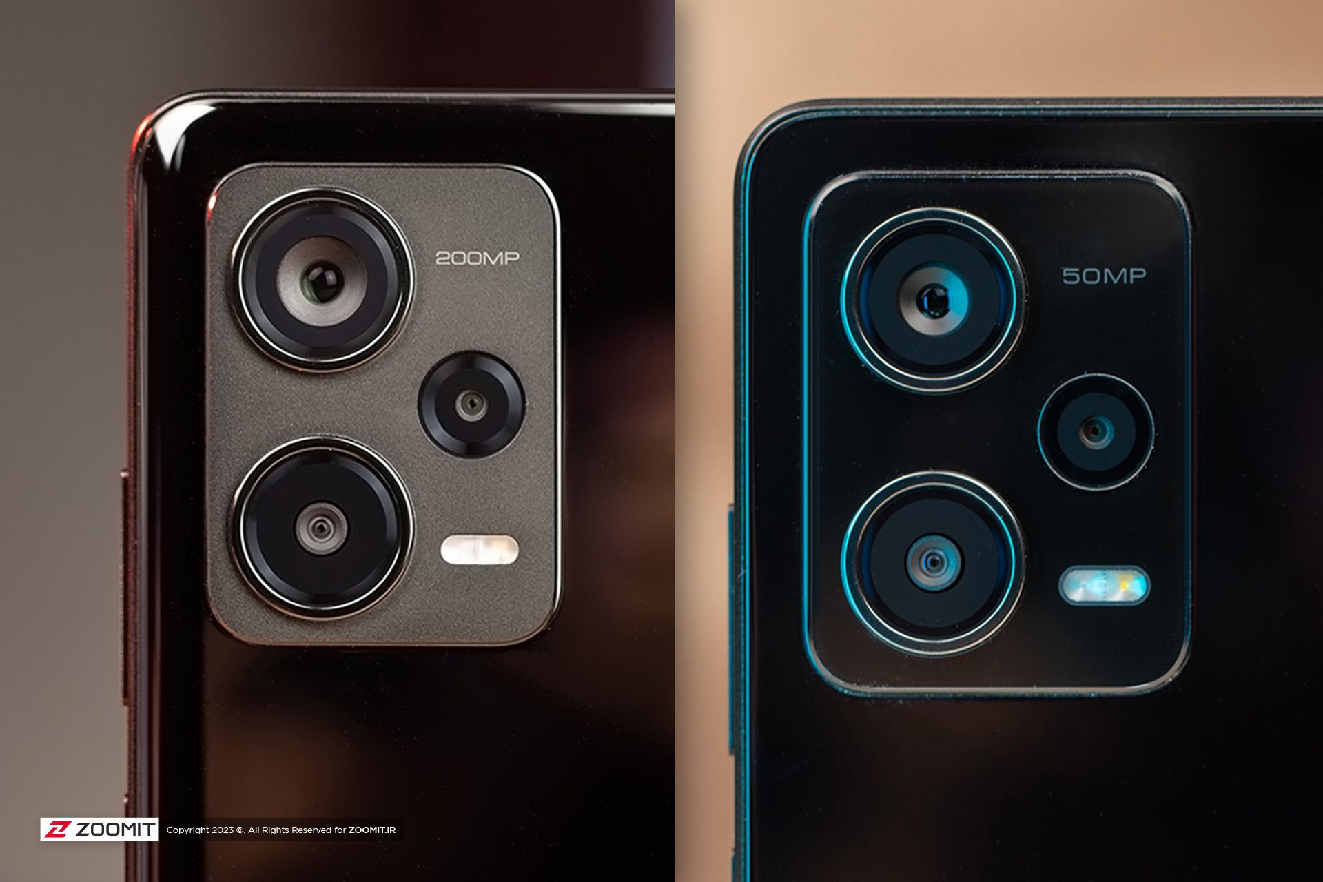 ردمی نوت ۱۲ پرو 5G درکنار ردمی نوت ۱۲ پرو پلاس - طراحی قاب دوربین