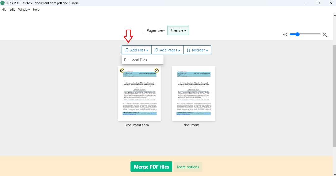 ادغام چند فایل PDF در ویندوز با Sejda PDF Desktop