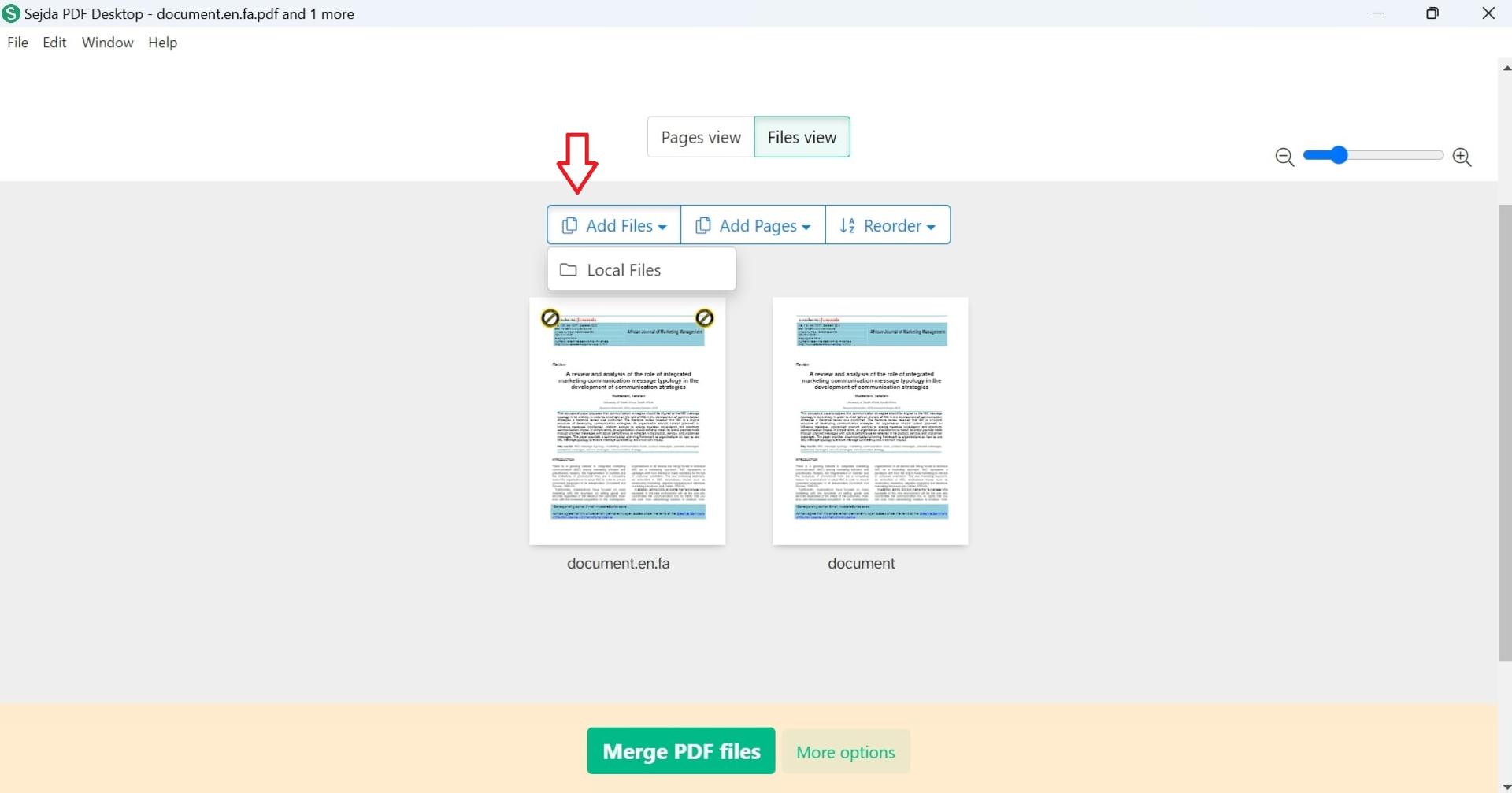 ادغام چند فایل PDF در ویندوز با Sejda PDF Desktop