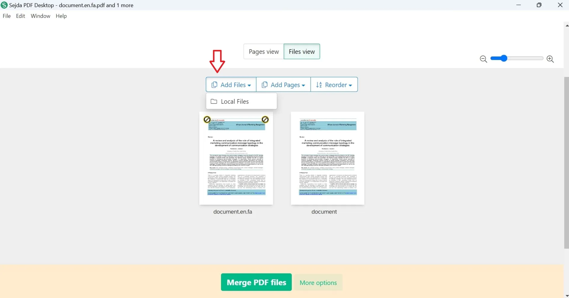 ادغام چند فایل PDF در ویندوز با Sejda PDF Desktop