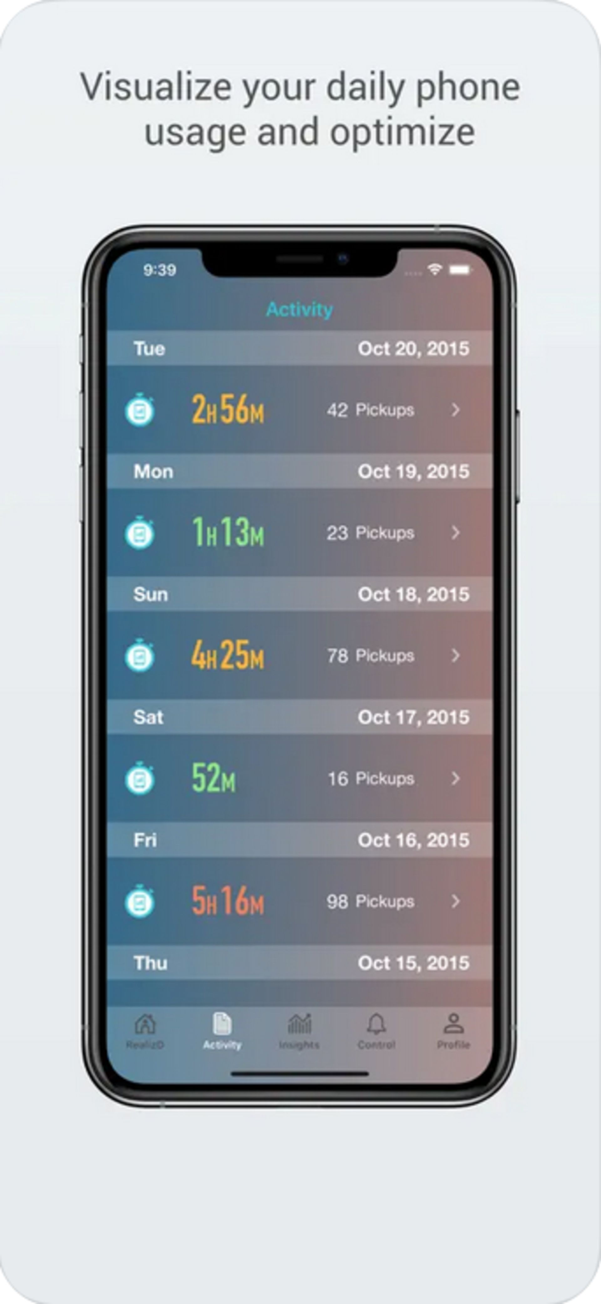 اپلیکیشن RealizD – Screen Time Tracker