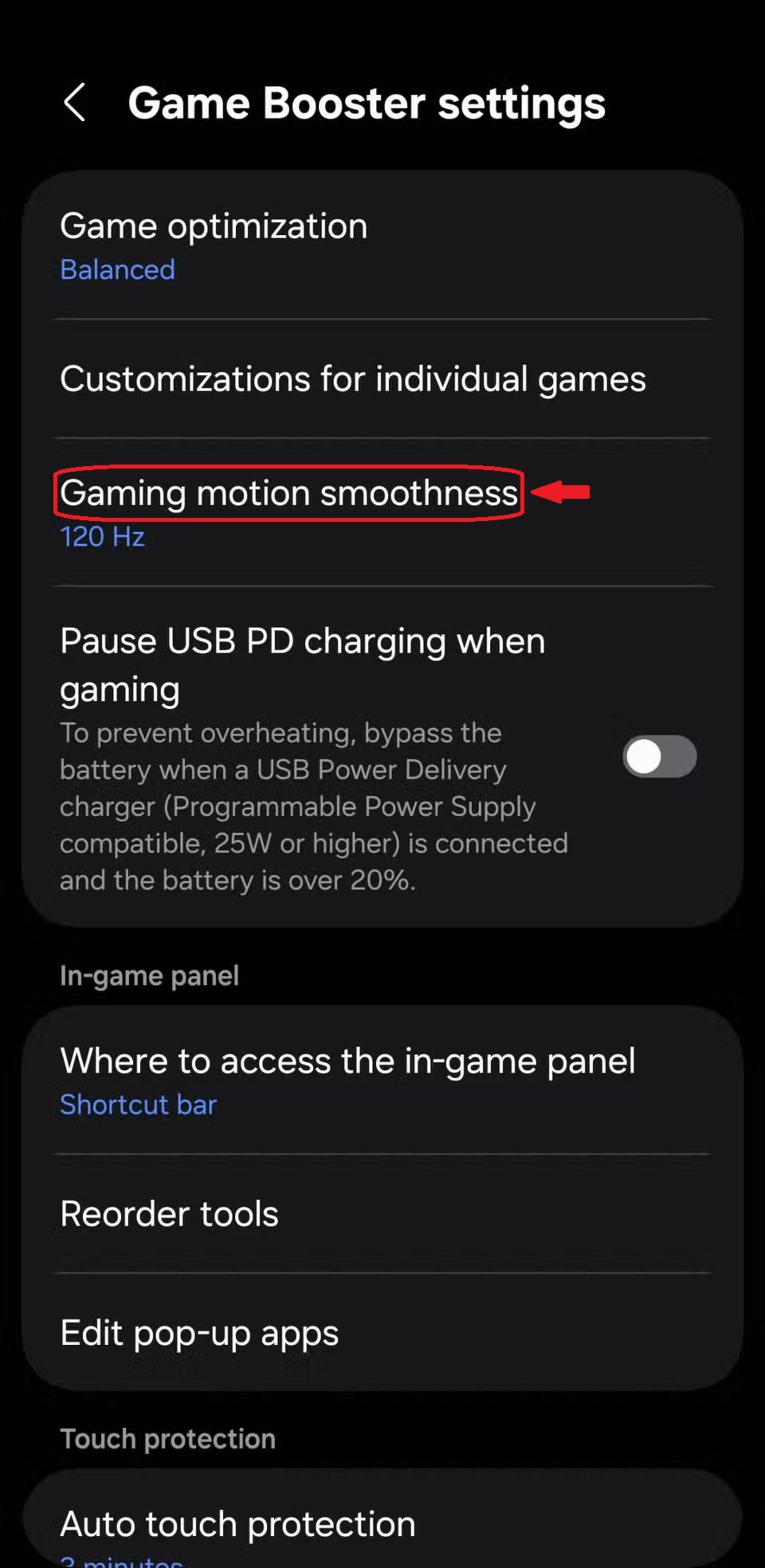 تنظیم نرخ نوسازی در One UI 7