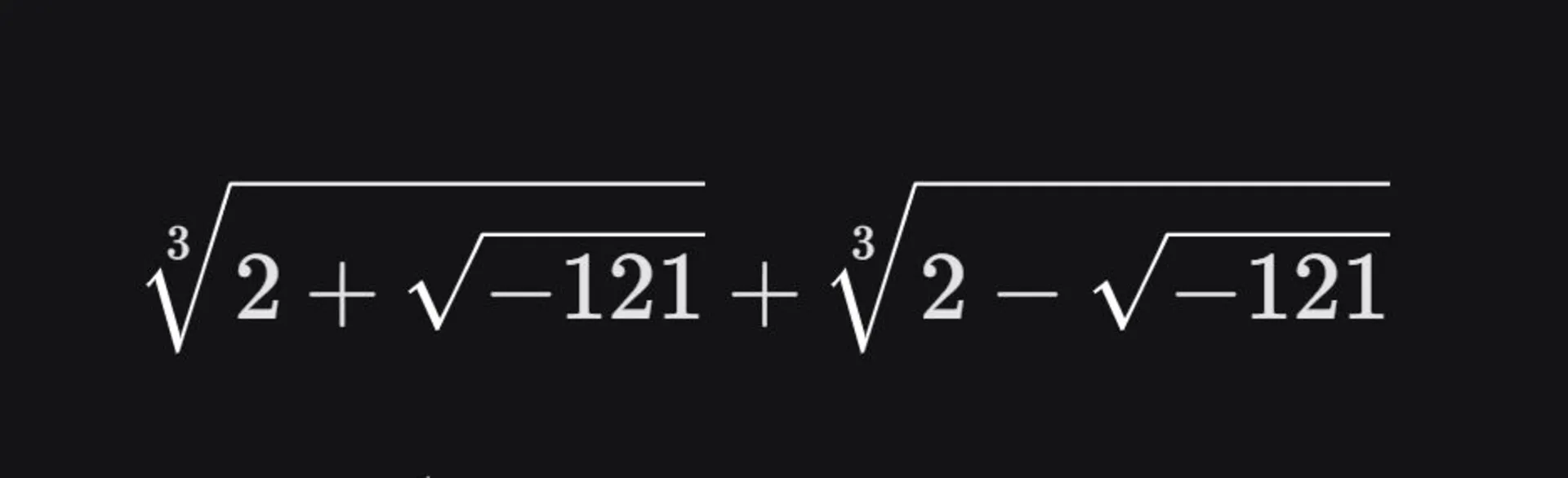 عبارت ریاضی با ریشه سوم و دوم اعداد منفی