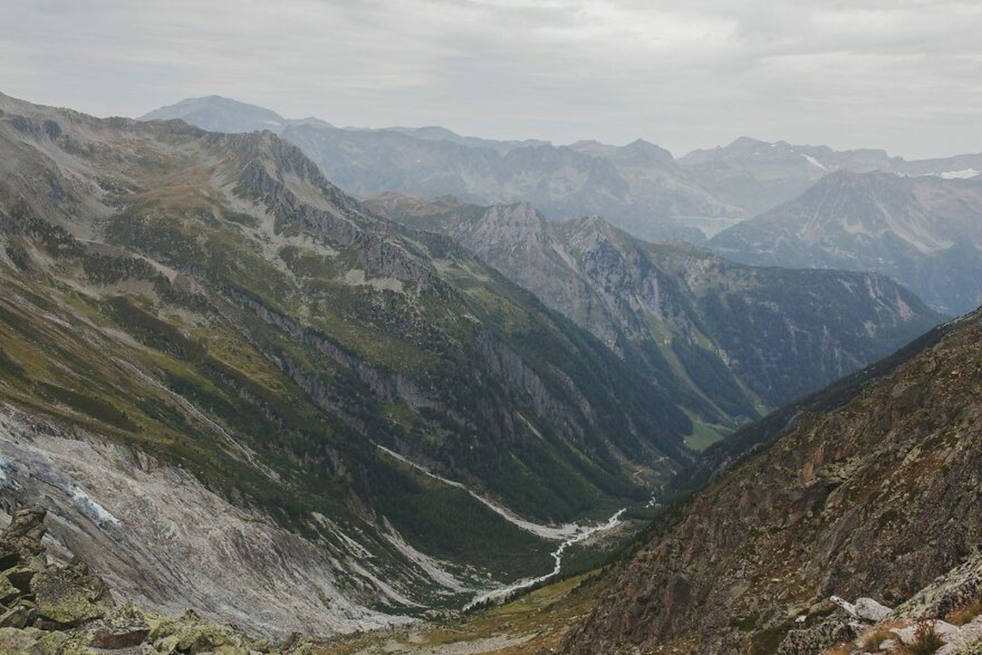 منظره کوه مون بلان آلپ