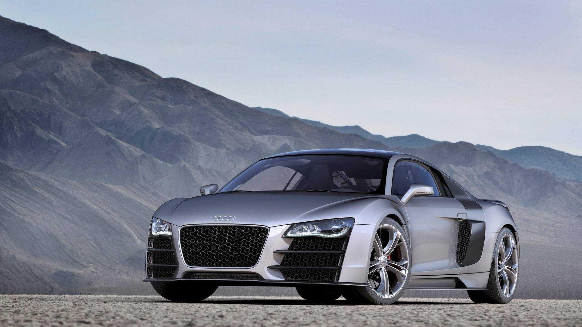نمای سه‌چهارم جلو خودرو کانسپت آئودی R8 V12 دیزل