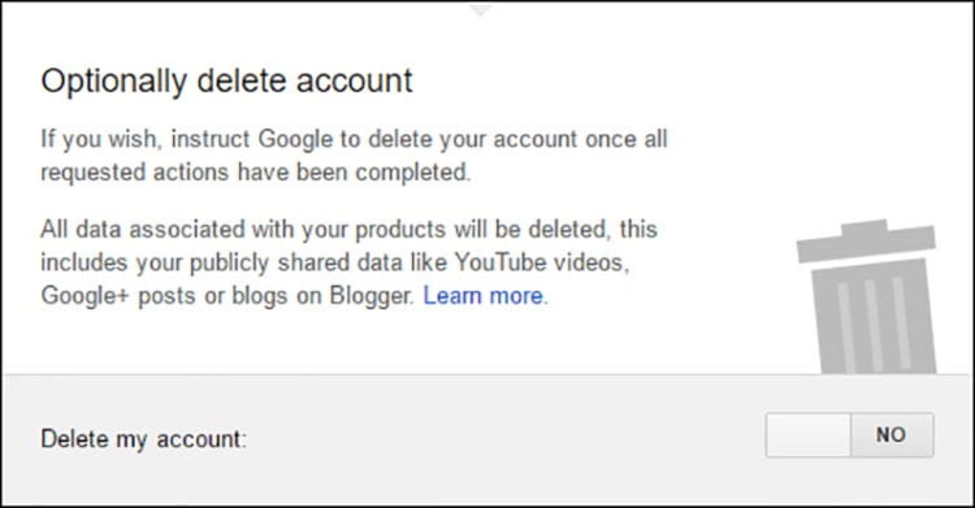 پاک کردن حساب گوگل