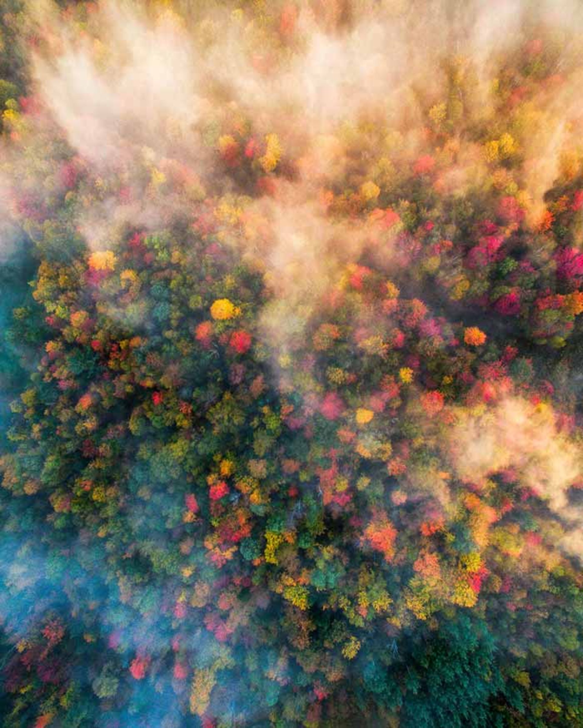 چشم انداز زیبای فصل پاییز در ایالات متحده