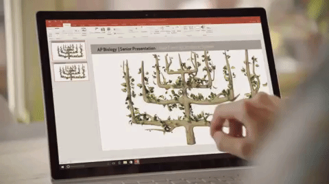 ویندوز ۱۰ پاورپوینت سه بعدی