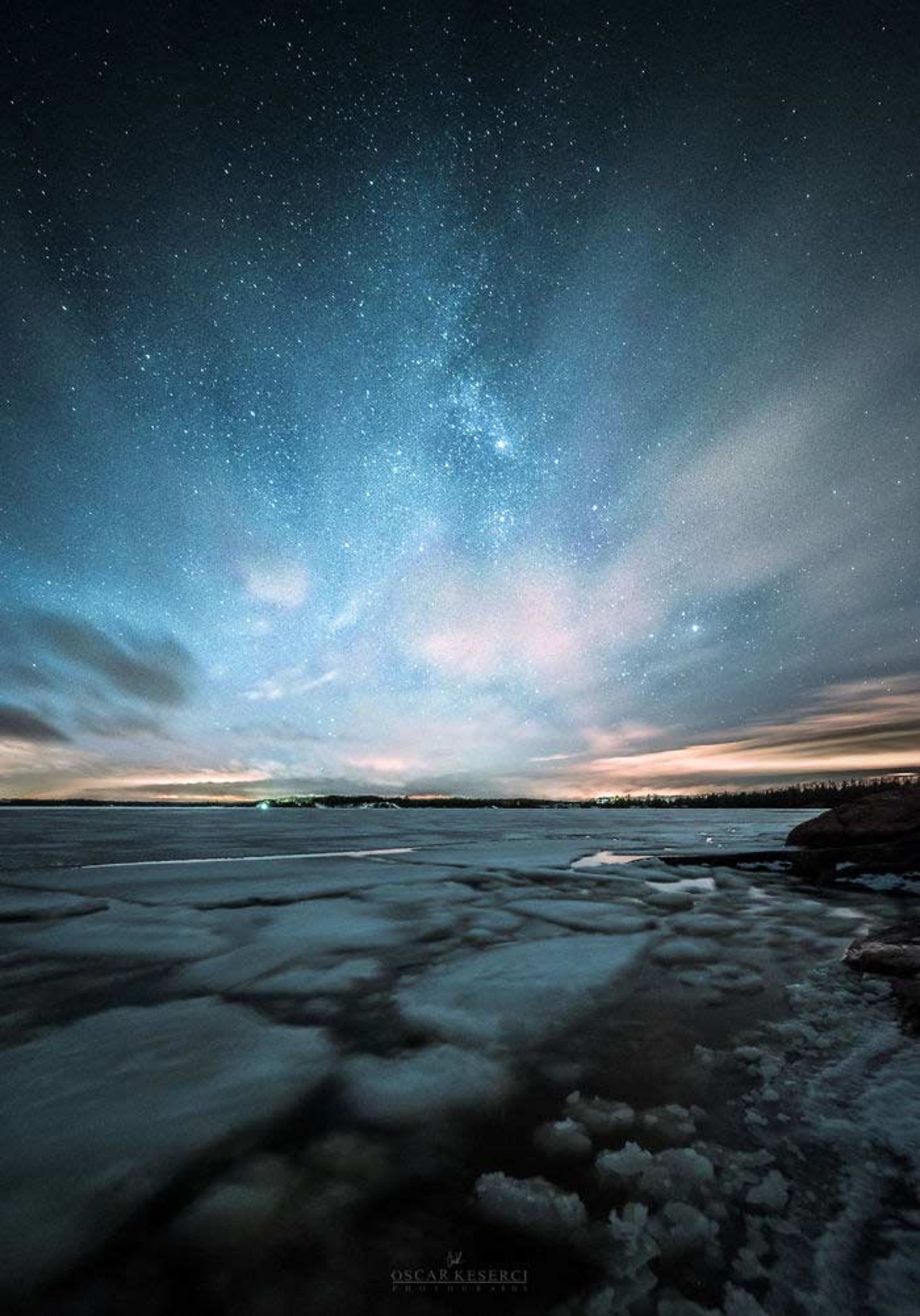 عکاسی از آسمان شب در فنلاند