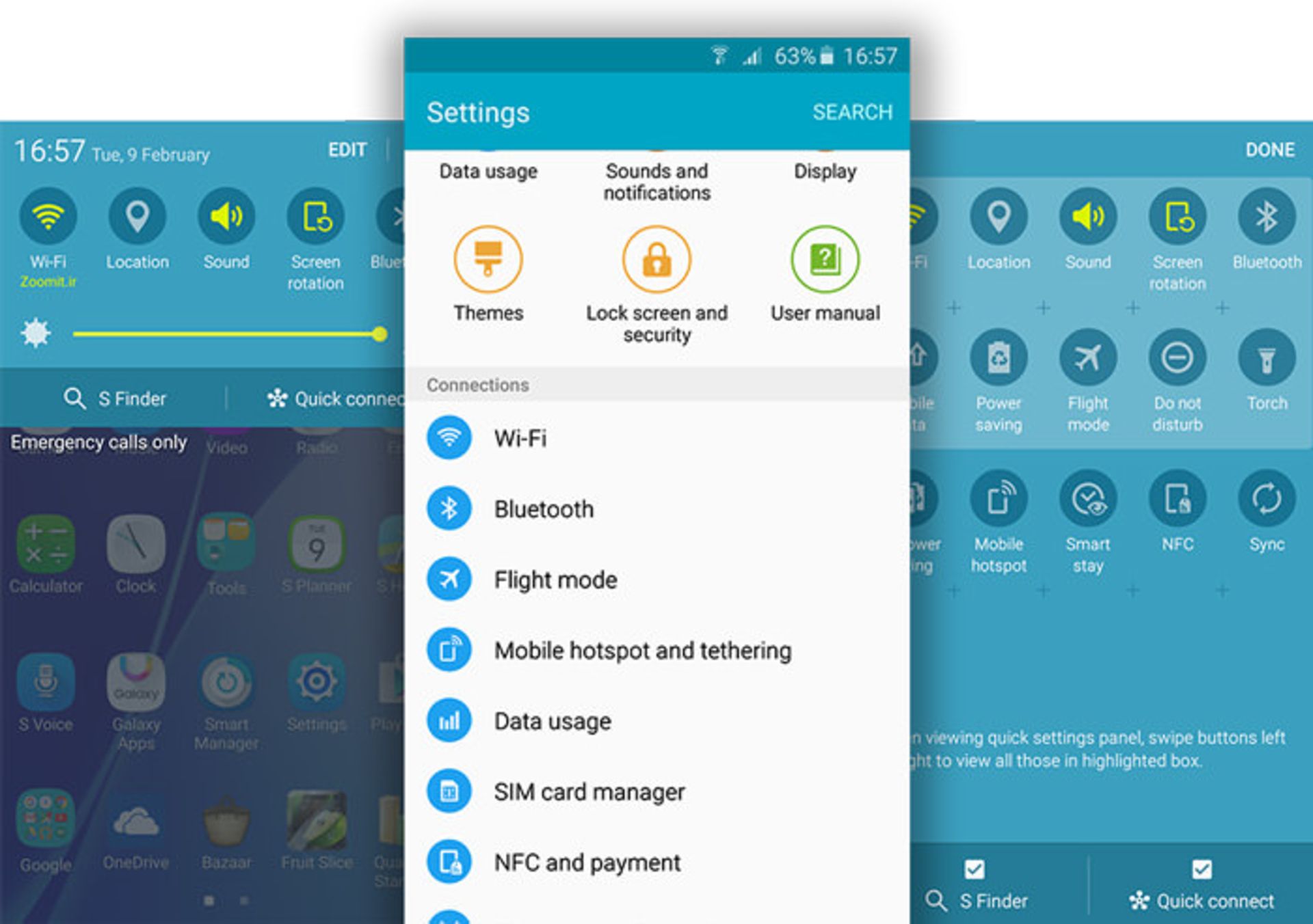 اسکرین شات گلکسی ای 7