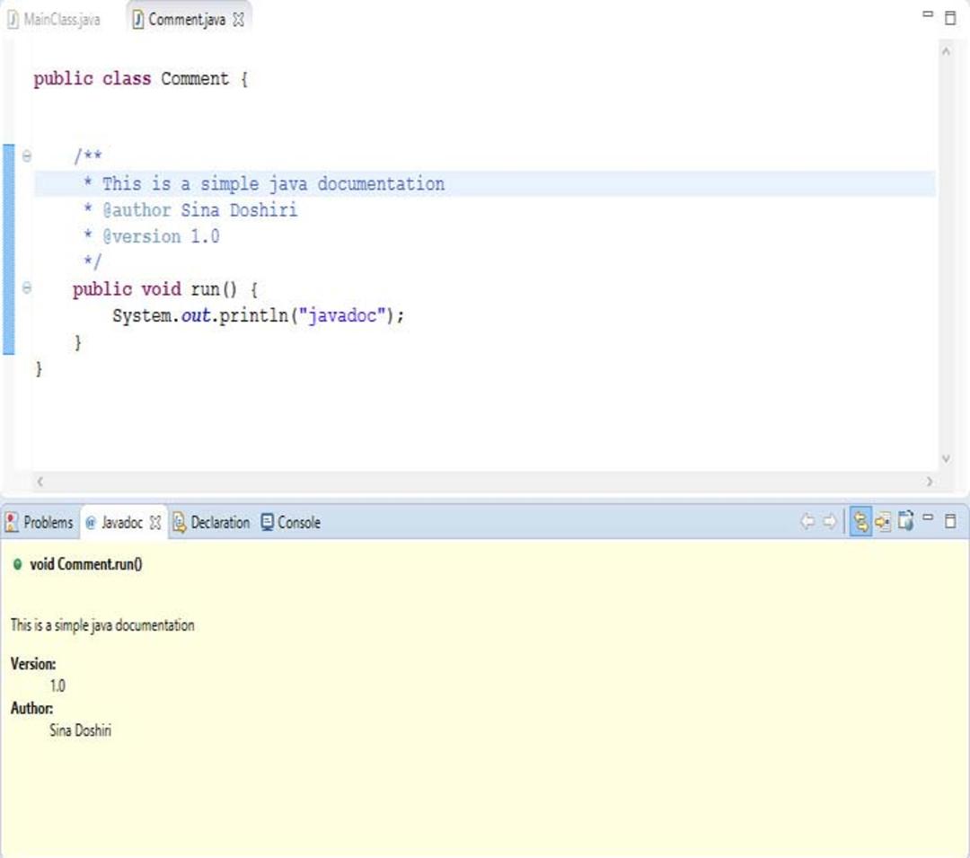 javadoc