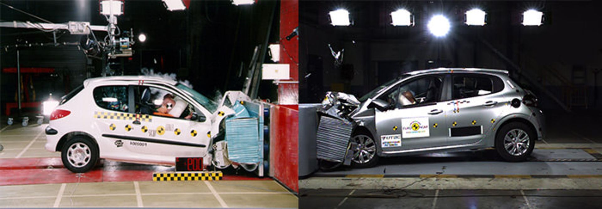 تست تصادف 206 و 208