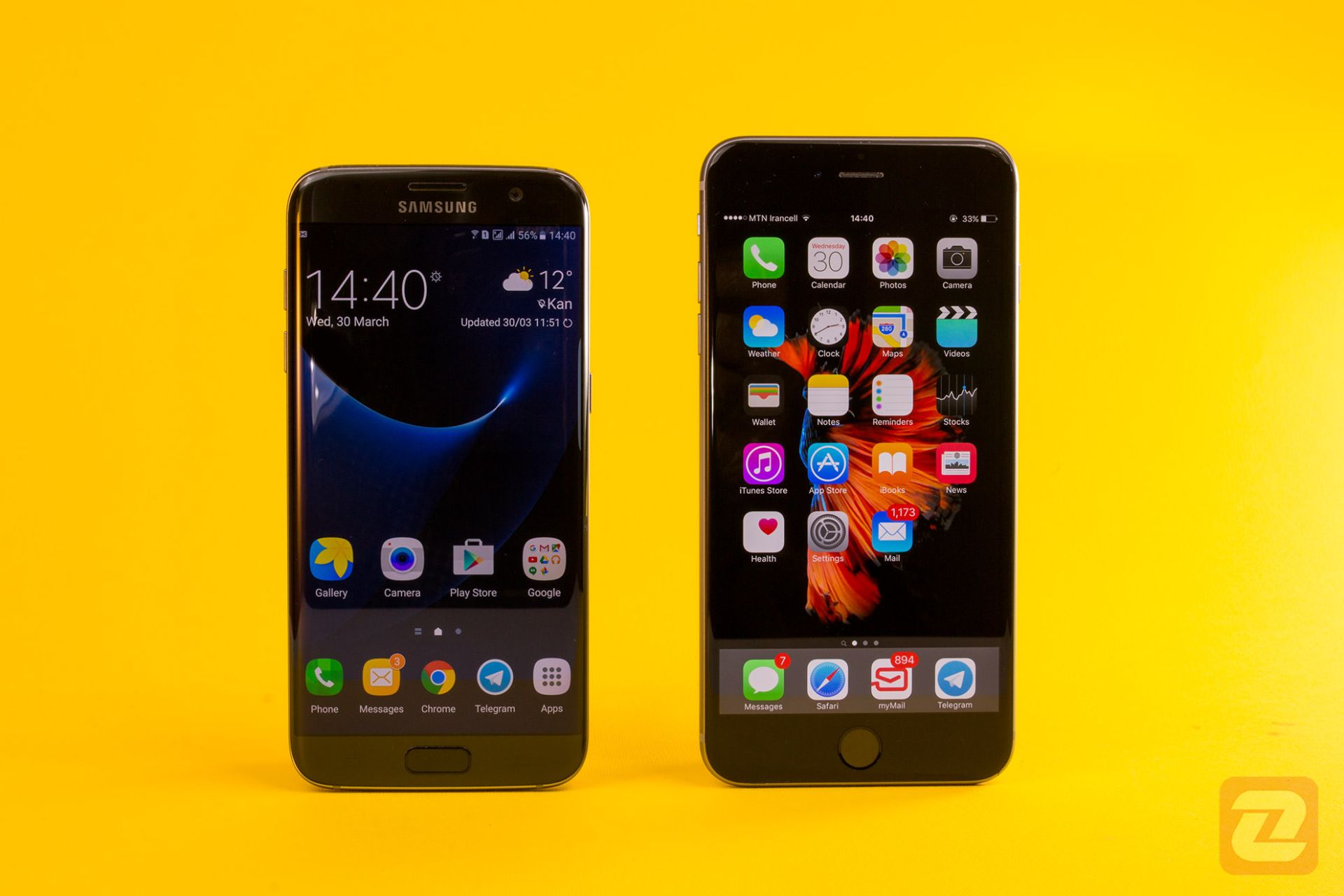 آیفون 6 اس پلاس با گلکسی اس 7 اج