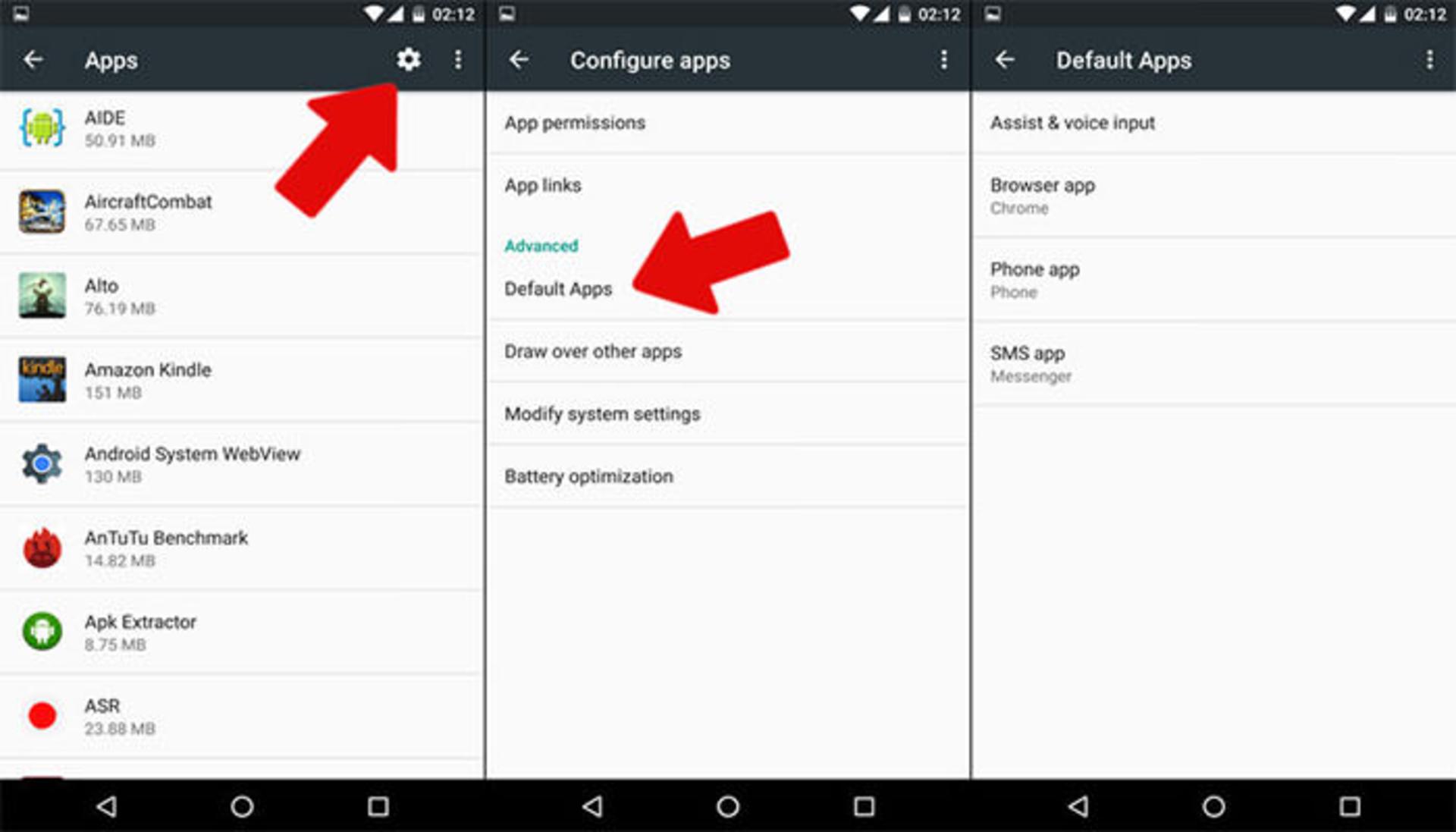 Configuring default apps easily