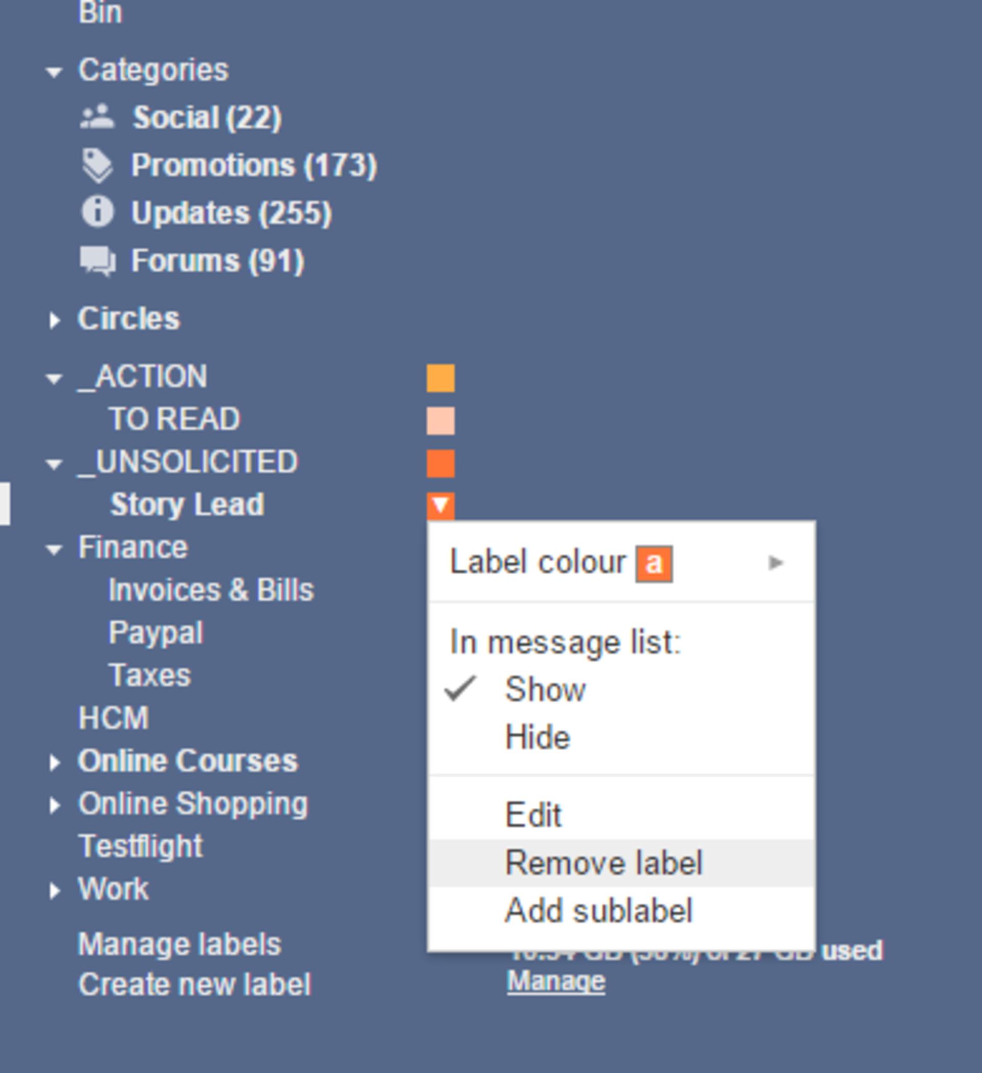 gmail cleaning