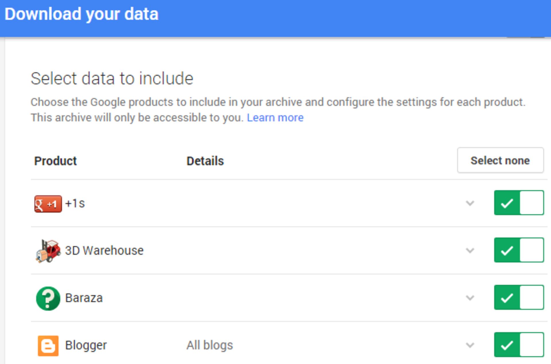 google takeout delete