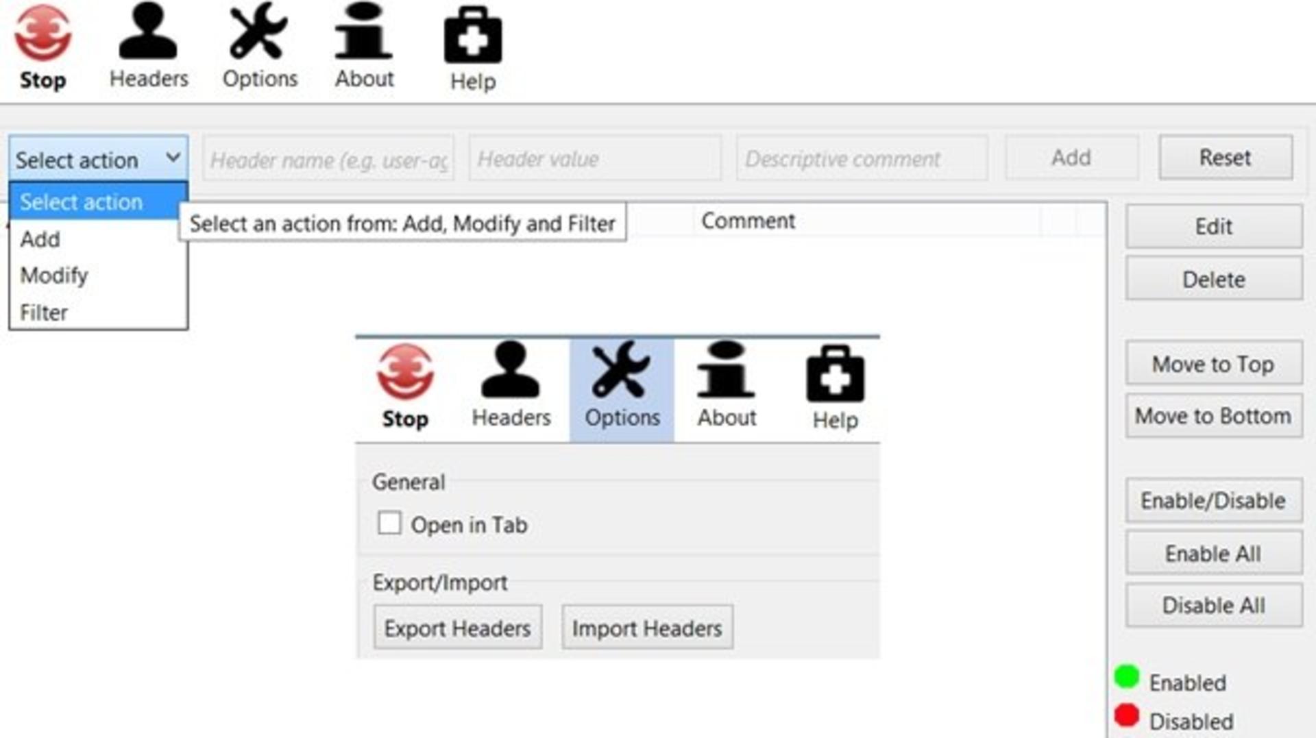 Modify Headers
