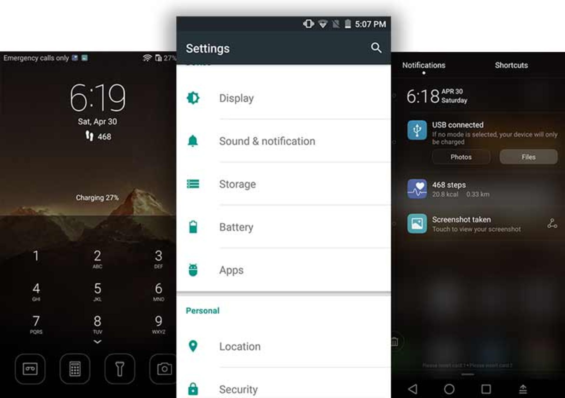 اسکرین شات هواوی پی 9