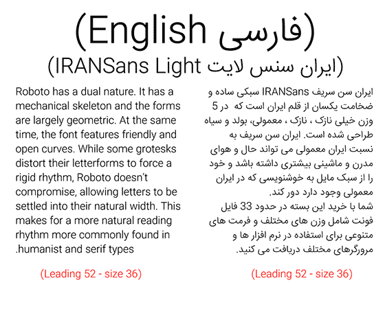فونت ایران سنس