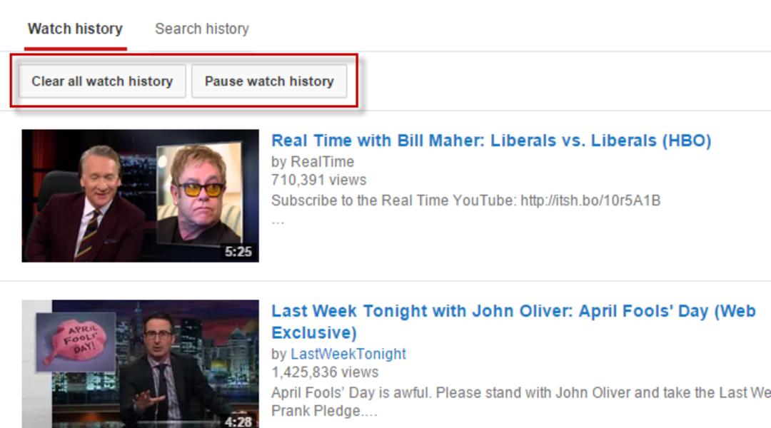 delete youtube data