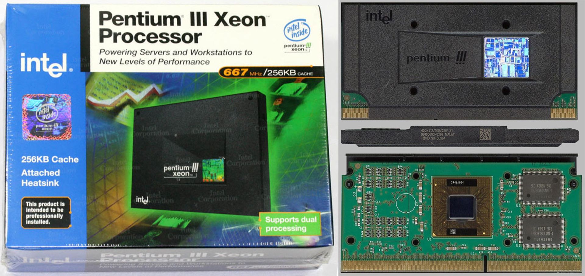 پردازنده پنتیوم 3 زئون اینتل intel pentium III xeon cpu