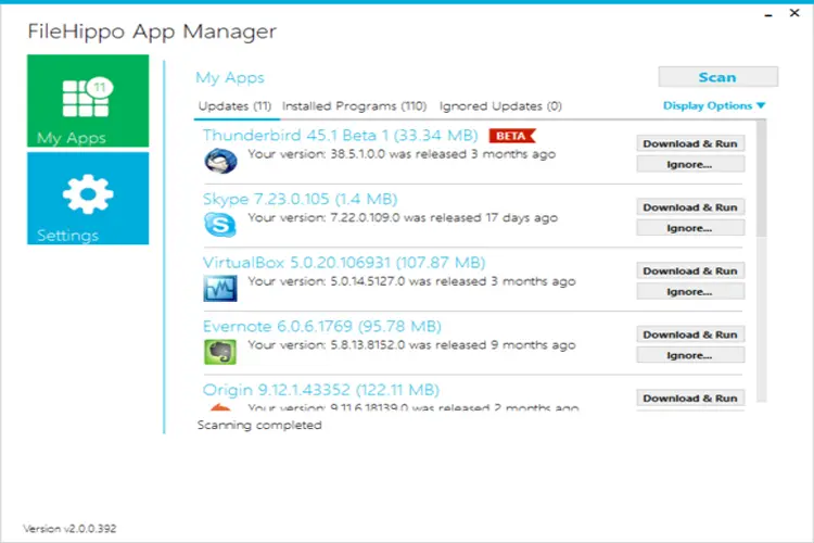 چگونه برنامه‌های کامپیوتر شخصی خود را با FileHippo App Manager آپدیت ...