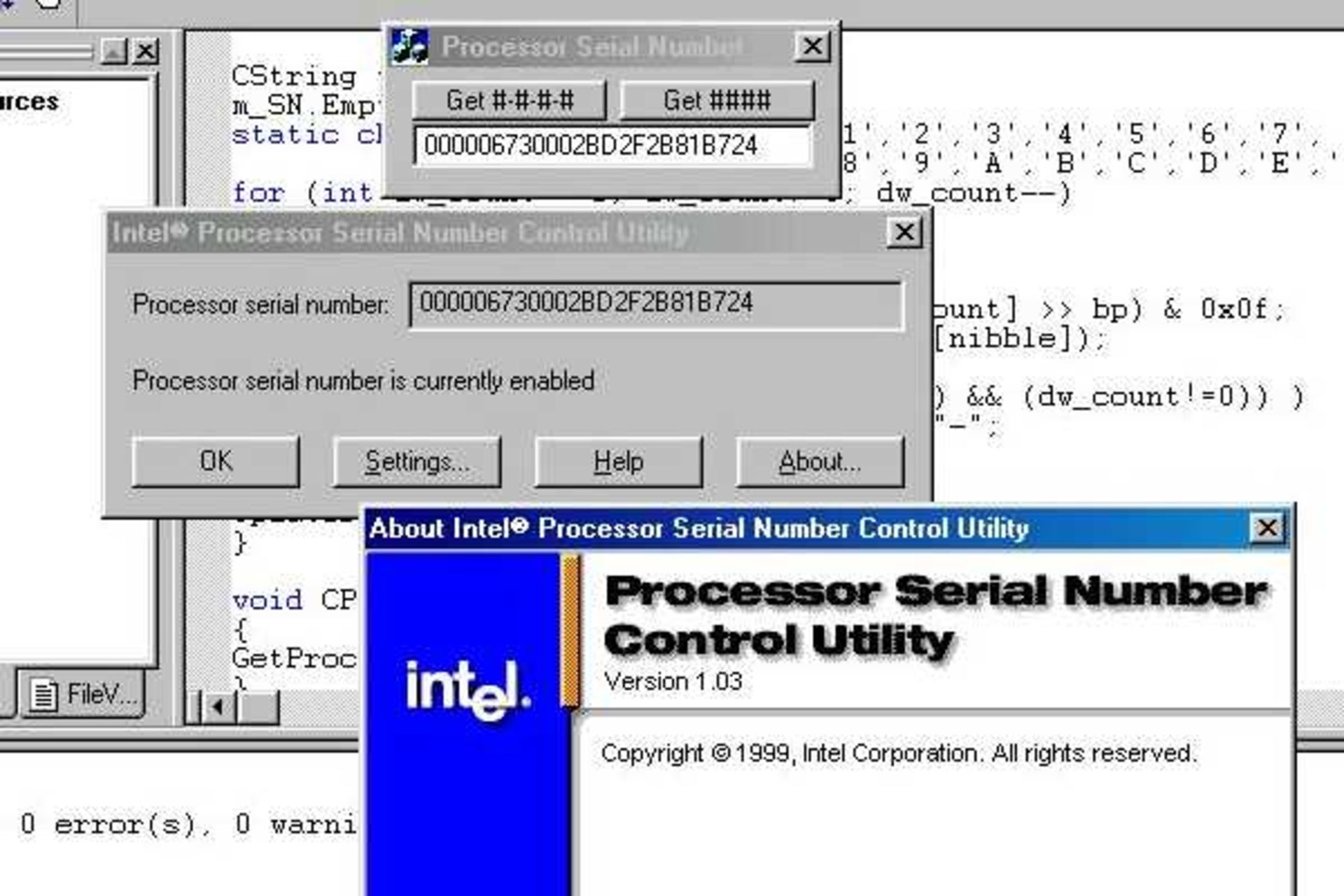 مرجع متخصصين ايران سريال نامبر پردازنده هاي اينتل intel pentium III Processor Serial Number