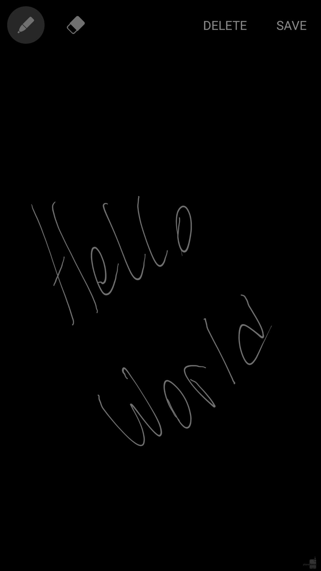 screen-off- hand writing