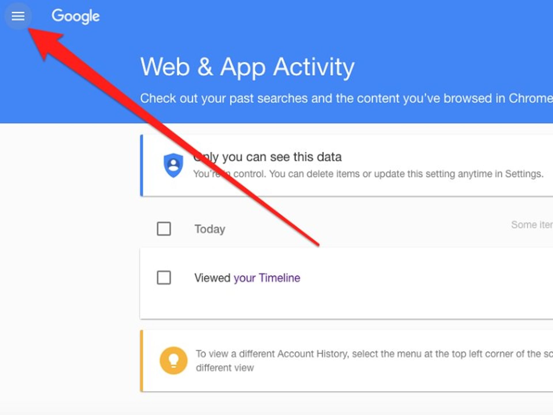 اطلاعات گوگل 4