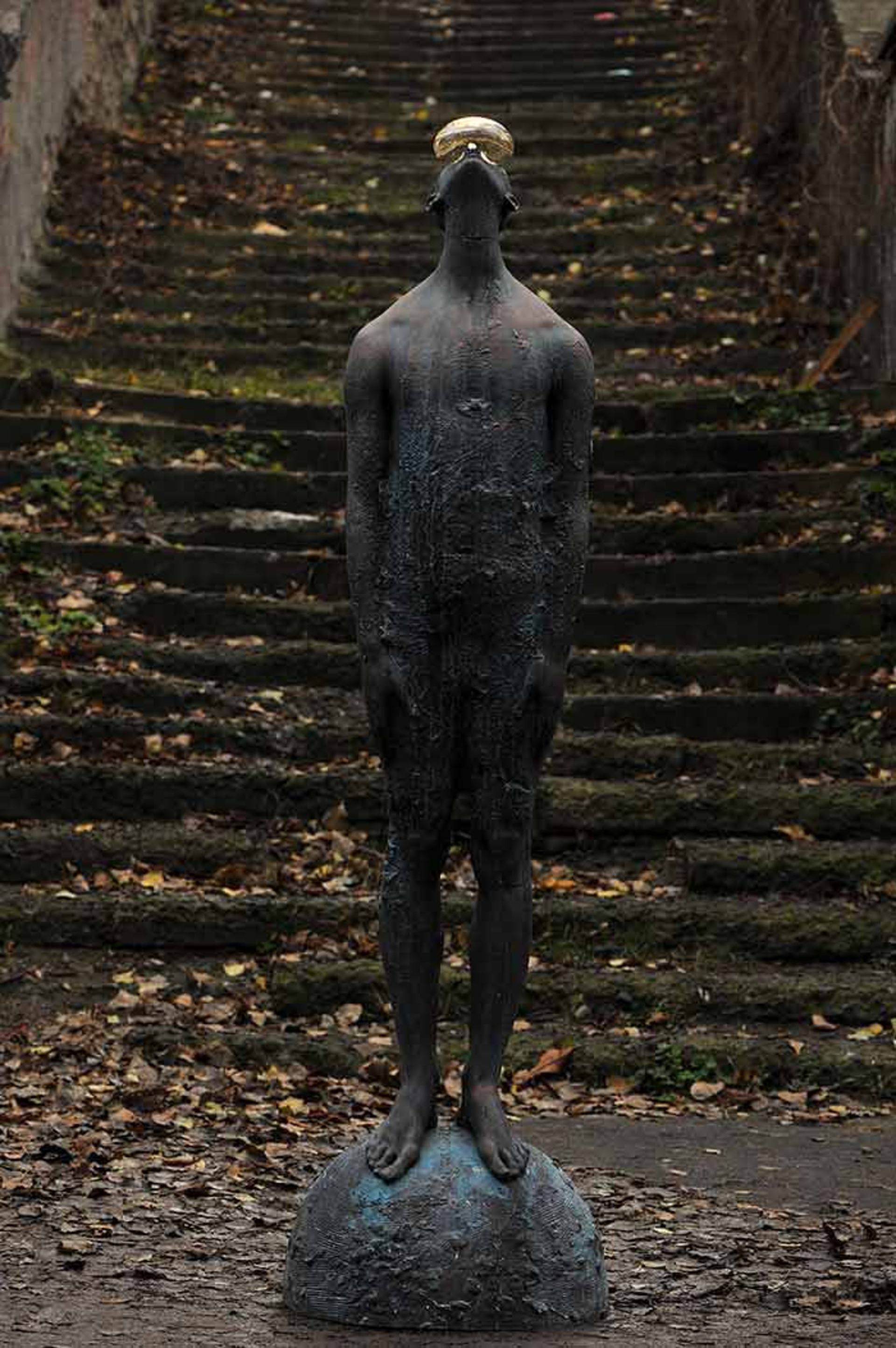 مجسمه بارانی در شهر کیِف اوکراین