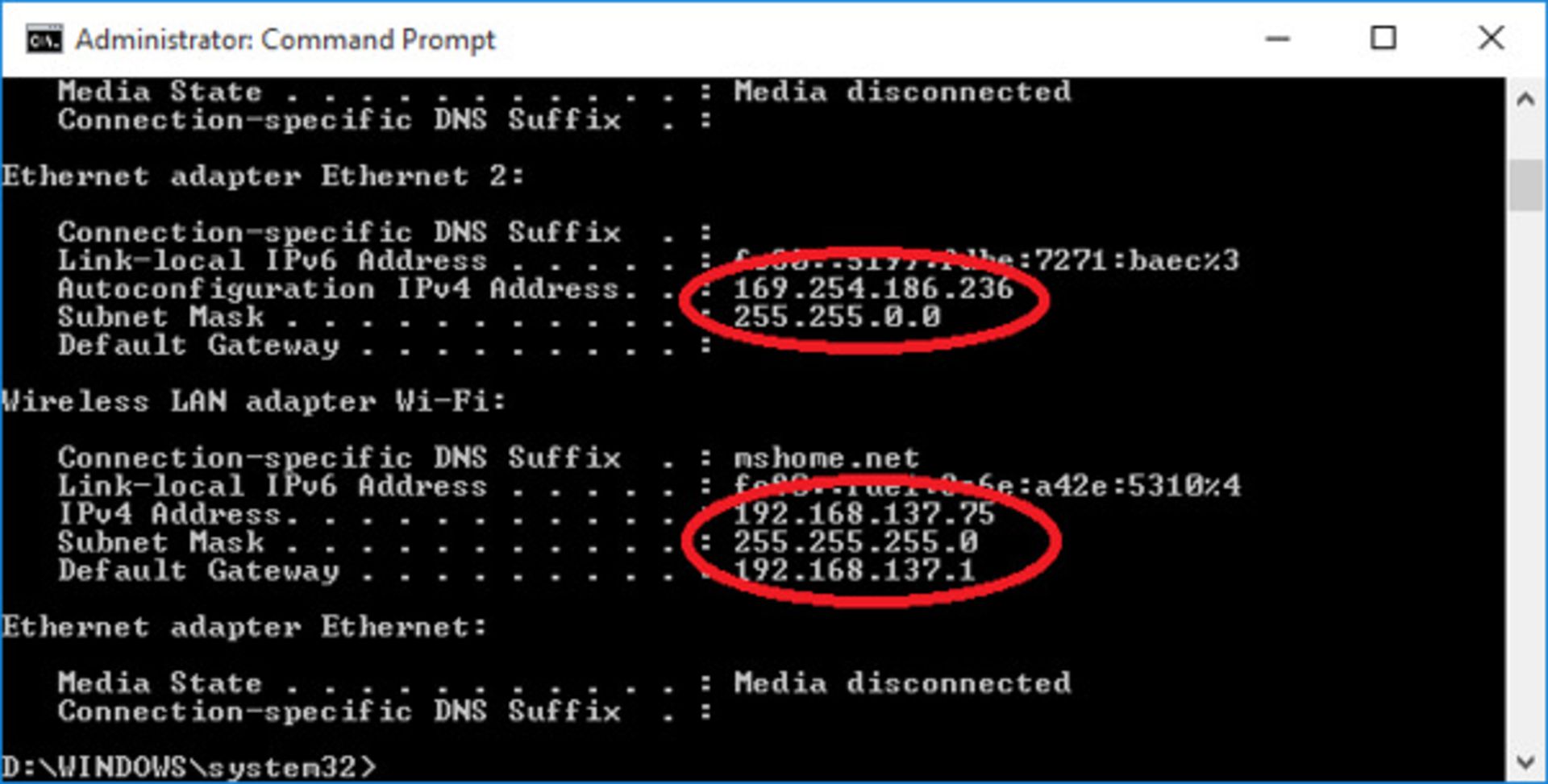 مرجع متخصصين ايران ipconfig